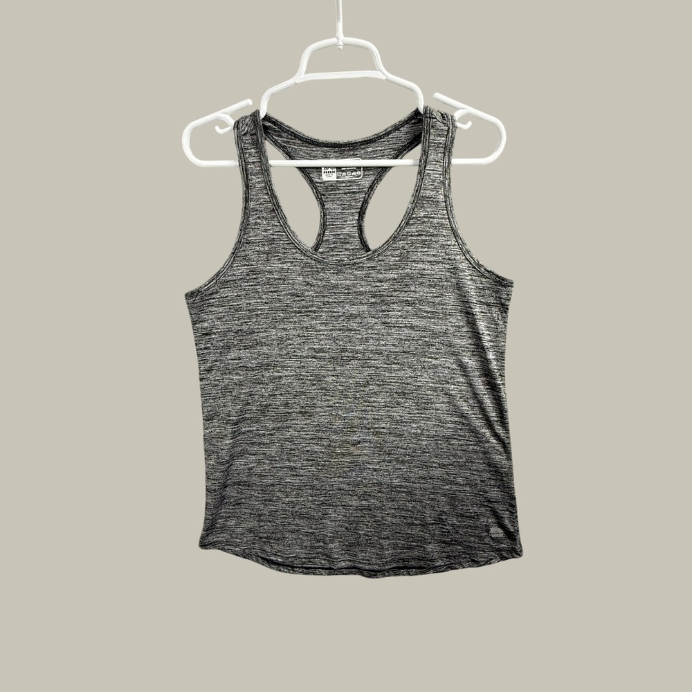 RBX Active Womens Space Dye Racerback Tank Top Gray Size Medium RN63619